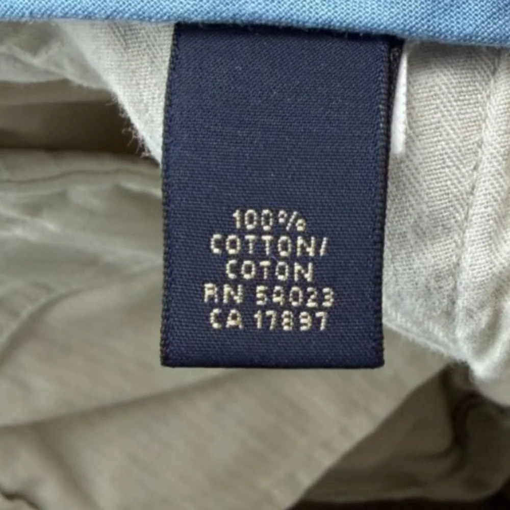 Banana Republic Mens Dawson Pants 36x32 (Real 36x31) Khaki Chino Straight Cotton